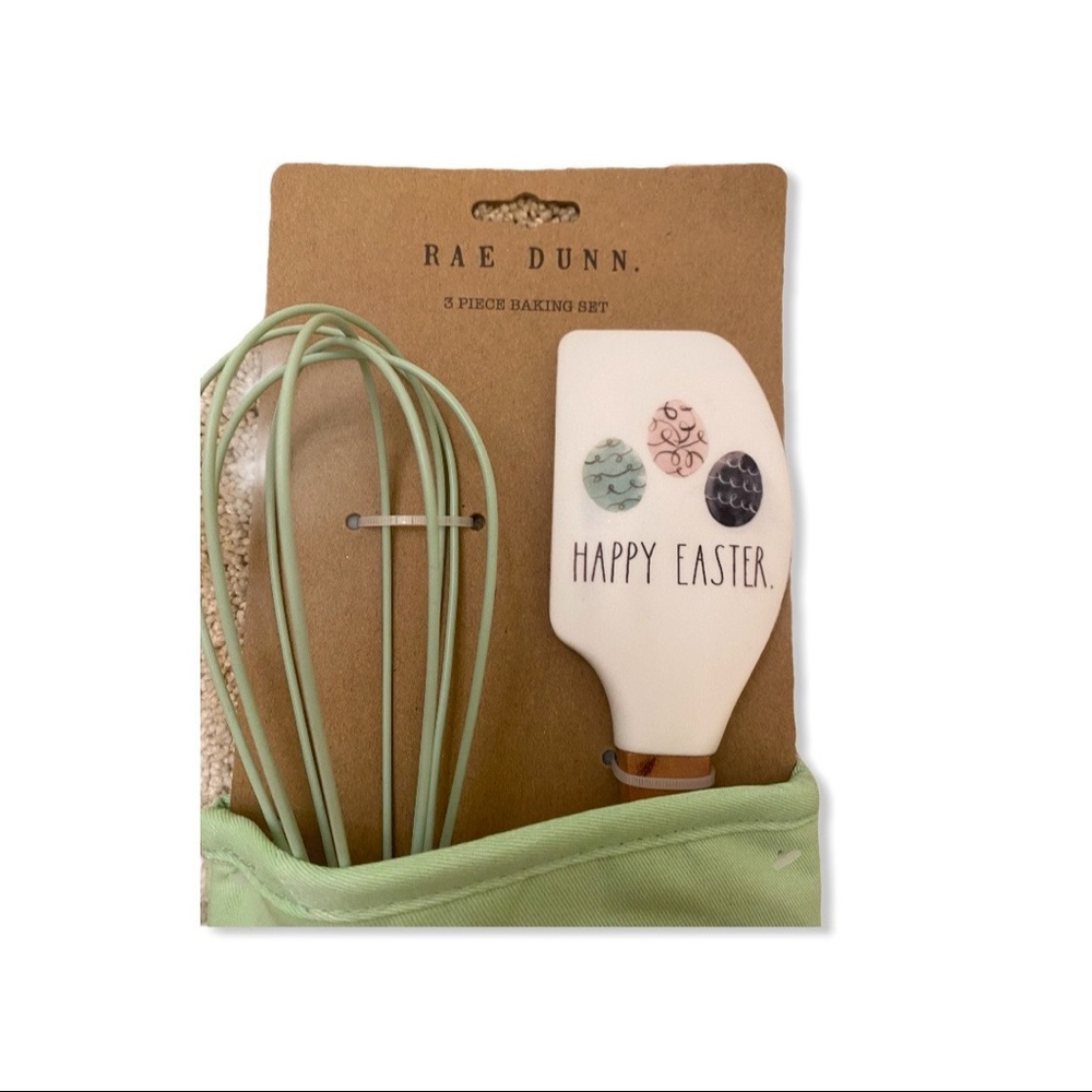 Rae Dunn Happy Easter Oven Mitt w/ Spatula & Whisk - Picture 2 of 4